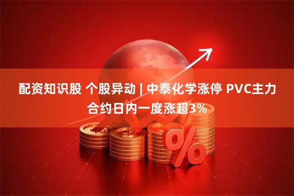 配资知识股 个股异动 | 中泰化学涨停 PVC主力合约日内一度涨超3%